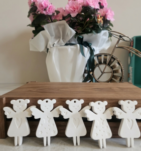Χειροποίητα Γύψινα Aγγελάκια (Σετ 6 τμχ), Guardian Angels 