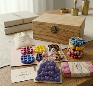Ξύλινο Κουτί/Μπαουλάκι με waxmelts Φωτογραφία 2